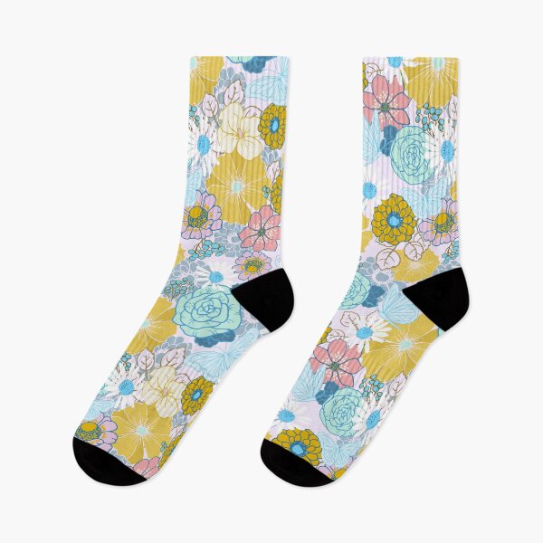 Item preview, Garden in Bloom_in Blue_Floral Pattern designed and sold by ElaMilkoDESIGN.