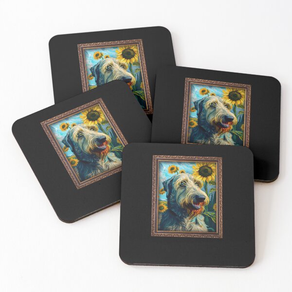 Item preview, Irish Wolfhound Sunflower Painting Adorable Dog designed and sold by rafaeltto.