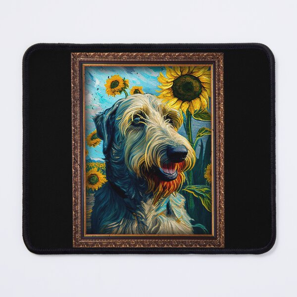 Item preview, Irish Wolfhound Sunflower Painting Adorable Dog designed and sold by rafaeltto.