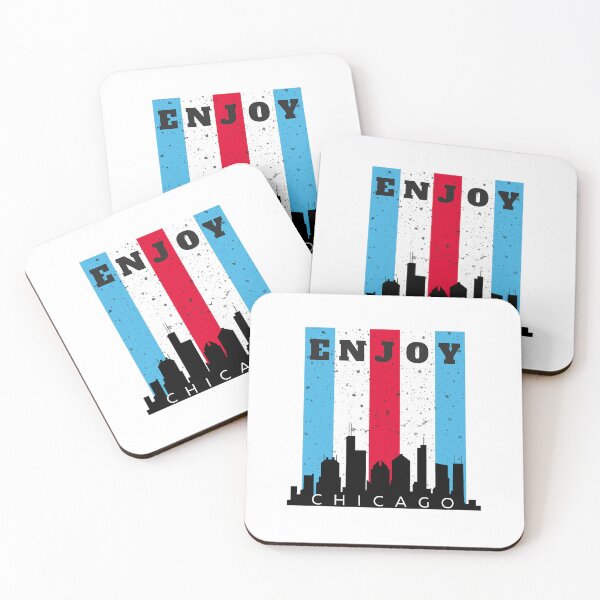 Item preview, ENJOY Chicago Skyline and City Colors designed and sold by FamnCreative.