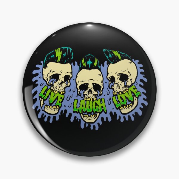 Item preview, Live Laugh Love Skulls Psychobilly Horror designed and sold by alienzombie.