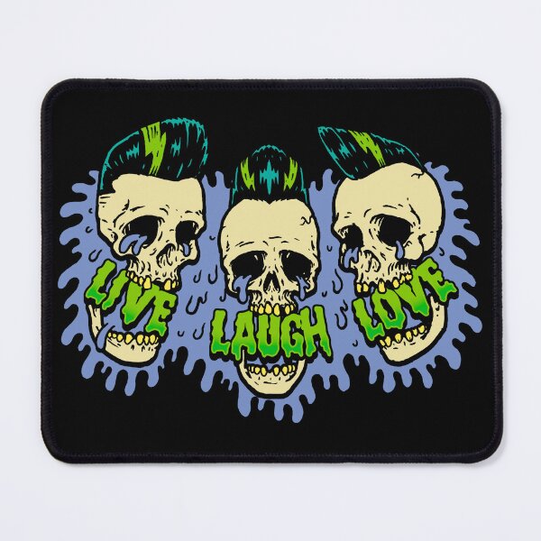 Item preview, Live Laugh Love Skulls Psychobilly Horror designed and sold by alienzombie.
