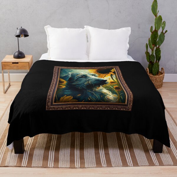 Item preview, Irish Wolfhound Sunflower Painting Adorable Dog designed and sold by rafaeltto.