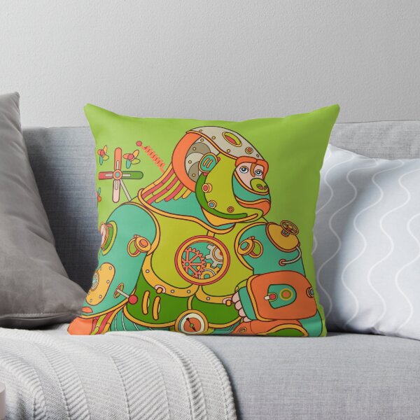 Gorilla, from the AlphaPod collection Throw Pillow