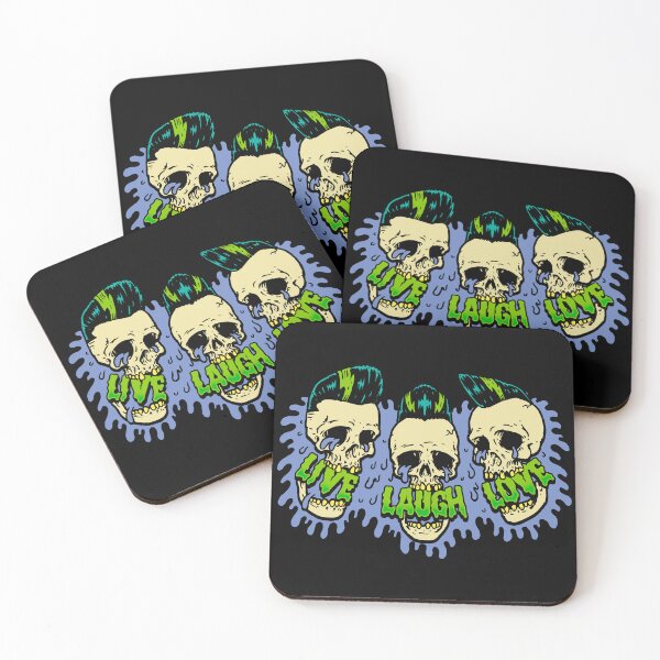 Item preview, Live Laugh Love Skulls Psychobilly Horror designed and sold by alienzombie.
