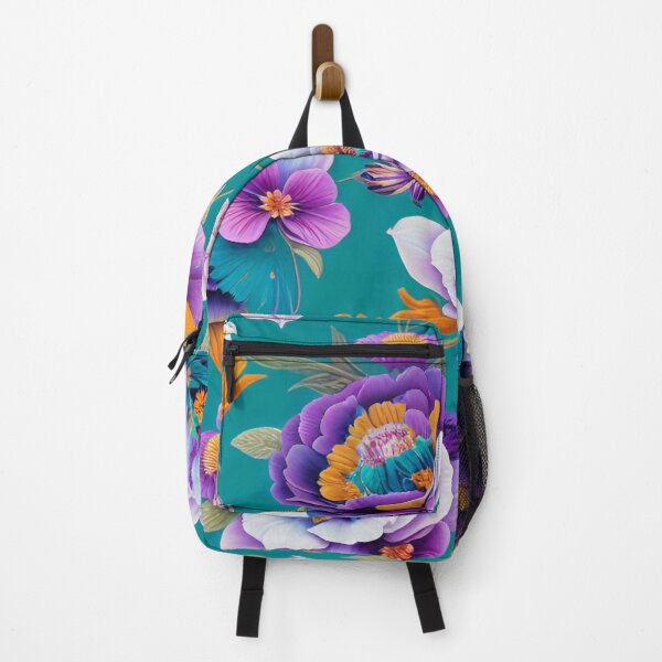 Item preview, Peonies and pansies on a teal background designed and sold by Minpadesign.