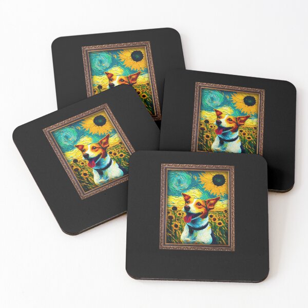 Item preview, Jack Russel Sunflower Painting Adorable Dog designed and sold by rafaeltto.