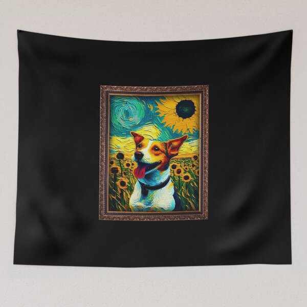 Item preview, Jack Russel Sunflower Painting Adorable Dog designed and sold by rafaeltto.