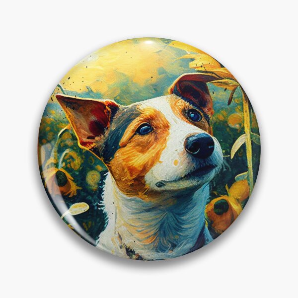 Item preview, Jack Russel Sunflower Painting Adorable Dog designed and sold by rafaeltto.