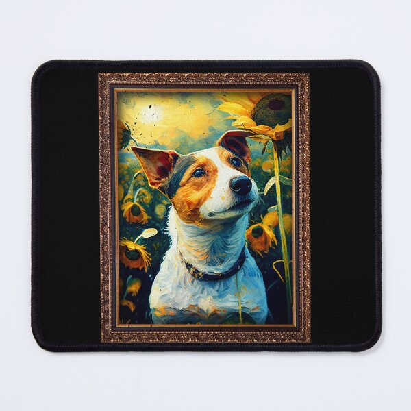Item preview, Jack Russel Sunflower Painting Adorable Dog designed and sold by rafaeltto.