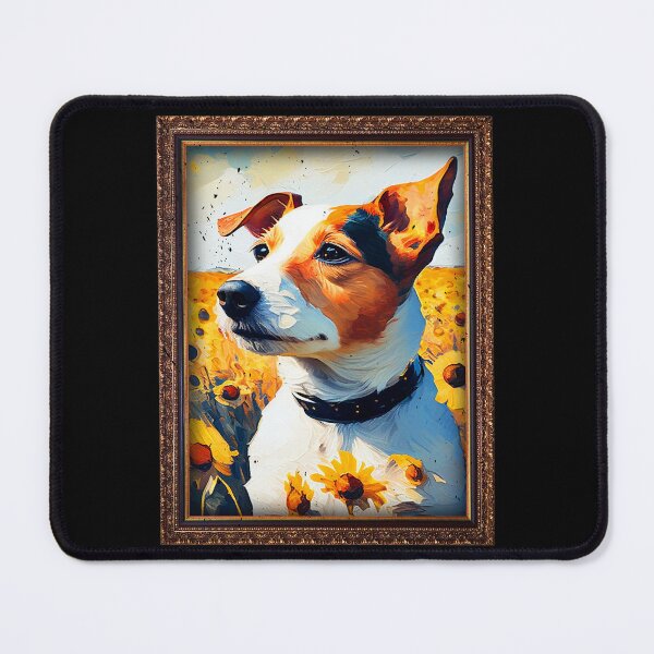 Item preview, Jack Russel Sunflower Painting Adorable Dog designed and sold by rafaeltto.
