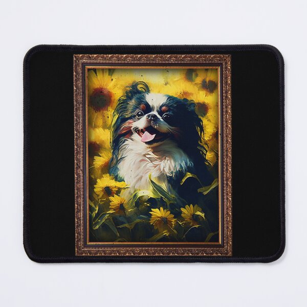 Item preview, Japanese Chin Sunflower Painting Adorable Dog designed and sold by rafaeltto.