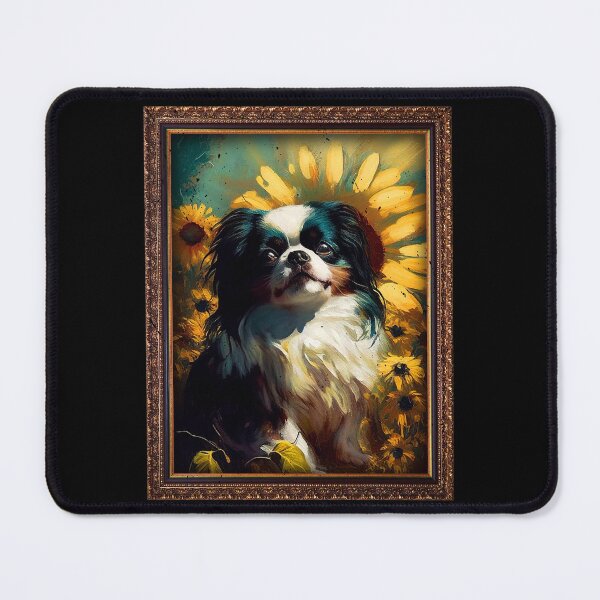 Item preview, Japanese Chin Sunflower Painting Adorable Dog designed and sold by rafaeltto.
