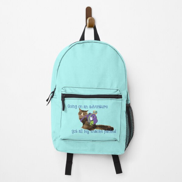 Item preview, Going on an Adventure got my snacks packed Maine Coon Cat Kitten designed and sold by StudioTanoshiiNeko.