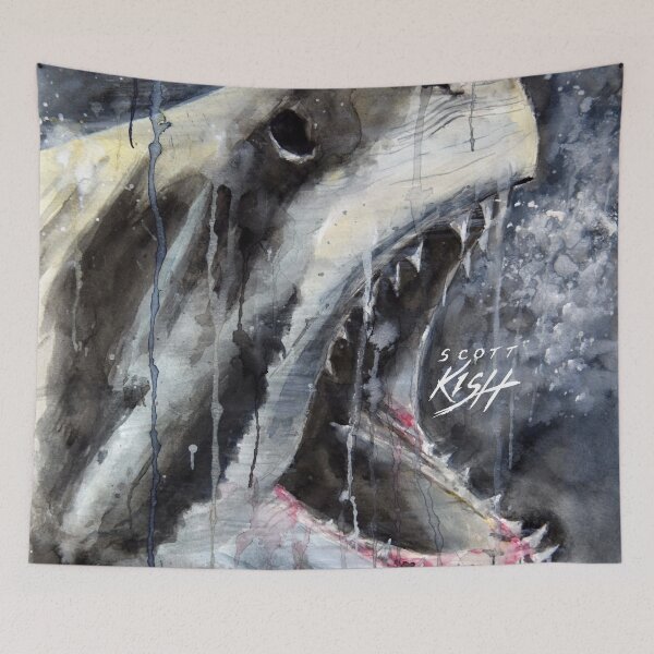 Item preview, Great White Shark Painting by Scott Kish designed and sold by Scott Kish.