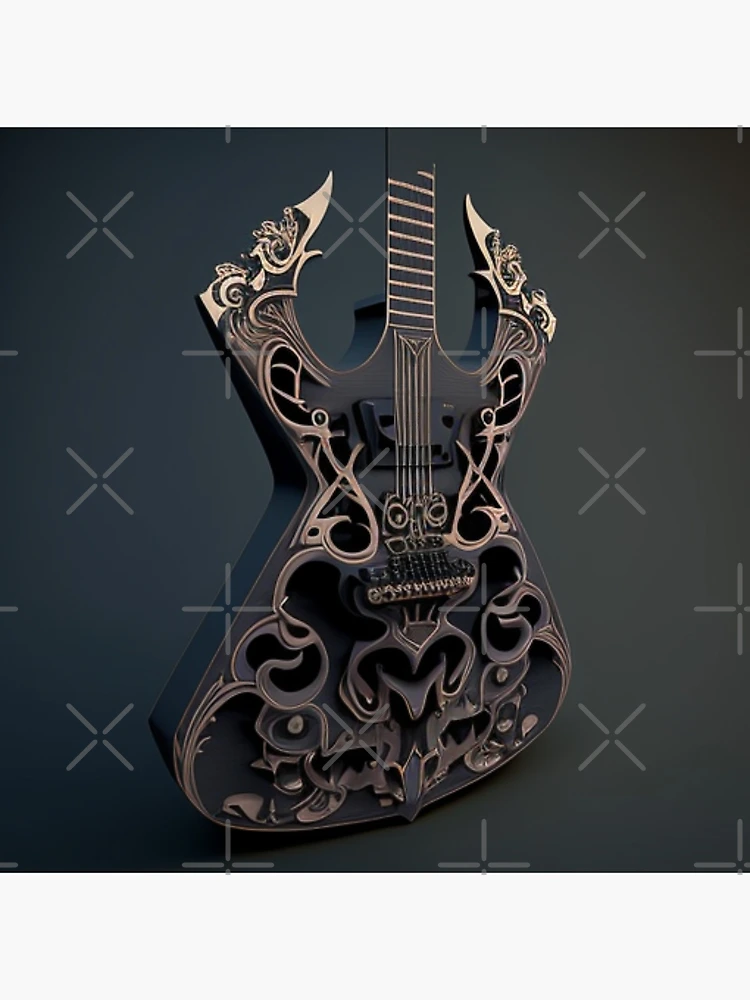 アート・デザイン・音楽 The electric guitar collection Guitar Art PRINT Bass Electric Vintage Acoustic Rock and