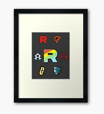 Team Rainbow Rocket - The Axis of Pokemon Villains Framed Print