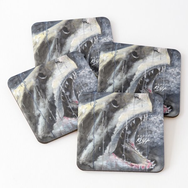 Item preview, Great White Shark Painting by Scott Kish designed and sold by Scott Kish.