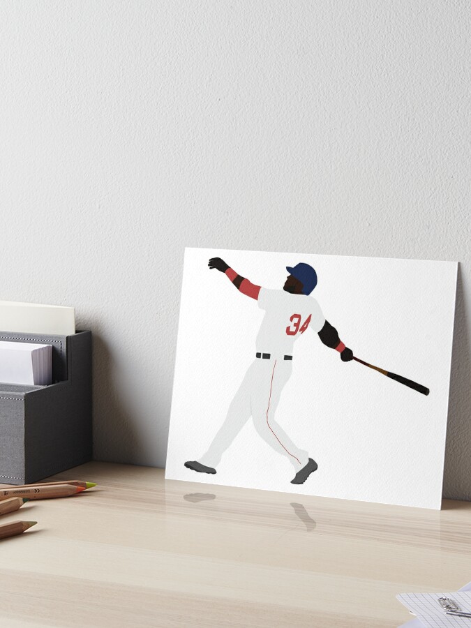 DAVID ORTIZ Watercolor Print Red Sox Painting Watercolor 