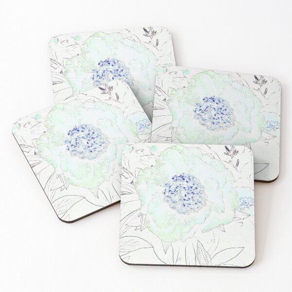 Item preview, Peony Blue Green Abstract 4 designed and sold by DianeLindonCoy.