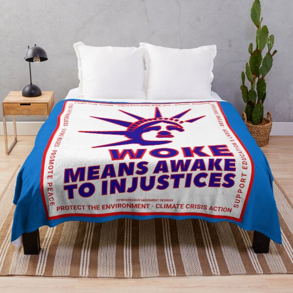 Item preview, PMD00697 Progressive Movement Designs Woke Liberty design shows you are woke and support progressive policy goals for progressive Democrats Independents and Bernie Sanders supporters designed and sold by ProgressiveLeft.
