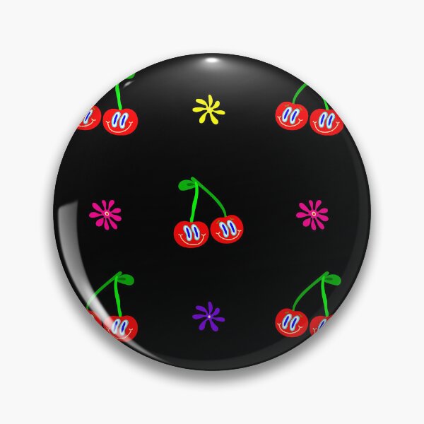 Item preview, 1960s psychedelic cherries groovy black designed and sold by Gossip Rag.