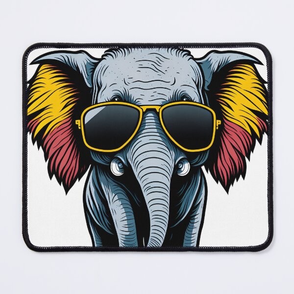 Item preview, Cute Elephant Wearing  Sunglasses designed and sold by ArtsyWishesShop.