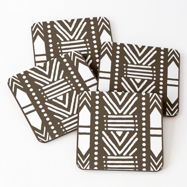Item preview, Brown African Mud Cloth Bogolan Tribal Design designed and sold by funkyvibes.
