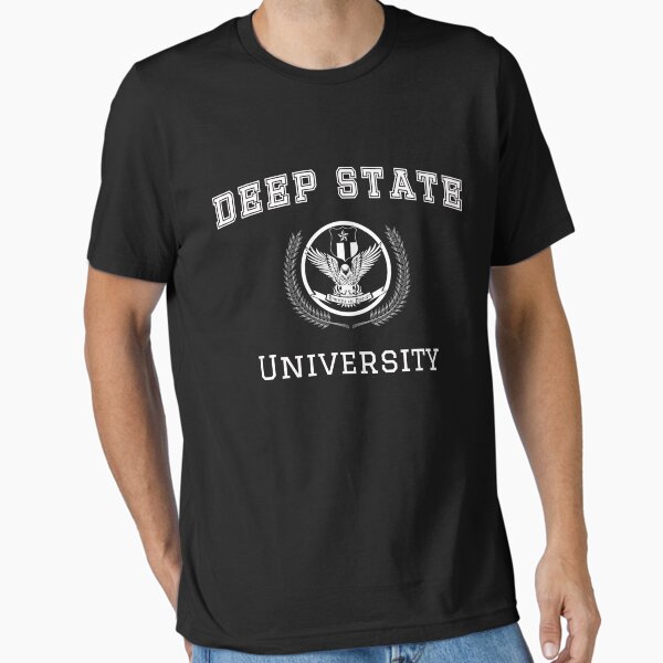 Vista previa del artículo con la obra «Ex alumnos de la Universidad Deep State», diseñado y vendido por Hindsight-2020.