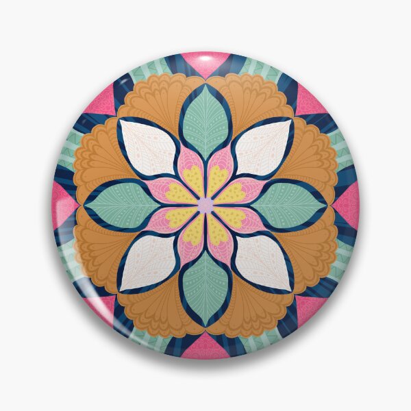 Item preview, Mandala_011_Navy Burst designed and sold by ElaMilkoDESIGN.