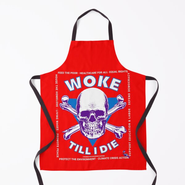 Artikelvorschau, PMD00700 Progressive Movement Designs Woke Till I Die lustiger Humor-Totenkopf zeigt, dass Sie aufgewacht sind und progressive politische Ziele für progressive Demokraten, Unabhängige und Anhänger von Bernie Sanders unterstützen entworfen und verkauft von ProgressiveLeft.