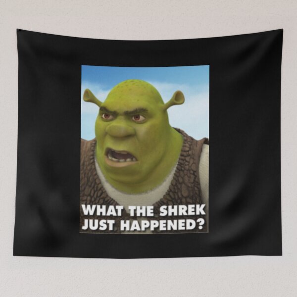 Item preview, What the Shrek Just Happened Meme designed and sold by Thehuskysshop.