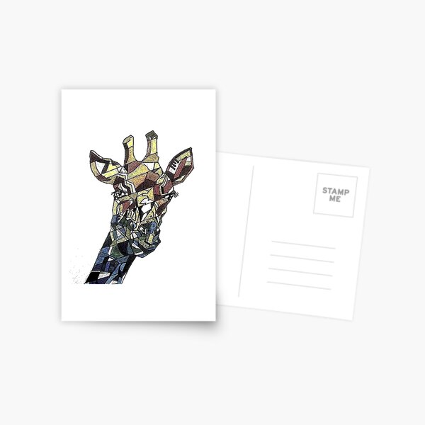 Cubism giraffe Postcard