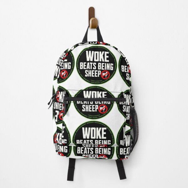 Item preview, PMD00703 Progressive Movement Designs Woke Beats Being Sheep design shows you are woke support progressive policy goals for progressive Democrats Independents and Bernie Sanders supporters designed and sold by ProgressiveLeft.