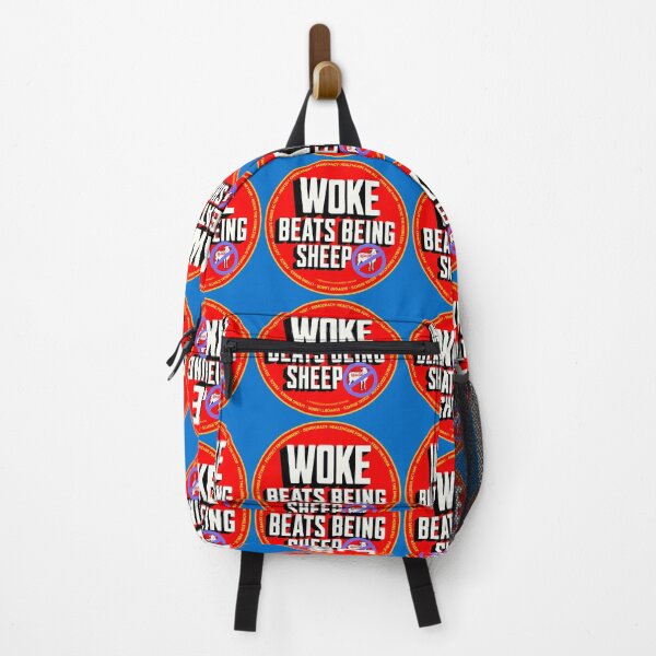 Item preview, PMD00704 Progressive Movement Designs Woke Beats Being Sheep design shows you are woke support progressive policy goals for progressive Democrats Independents and Bernie Sanders supporters designed and sold by ProgressiveLeft.