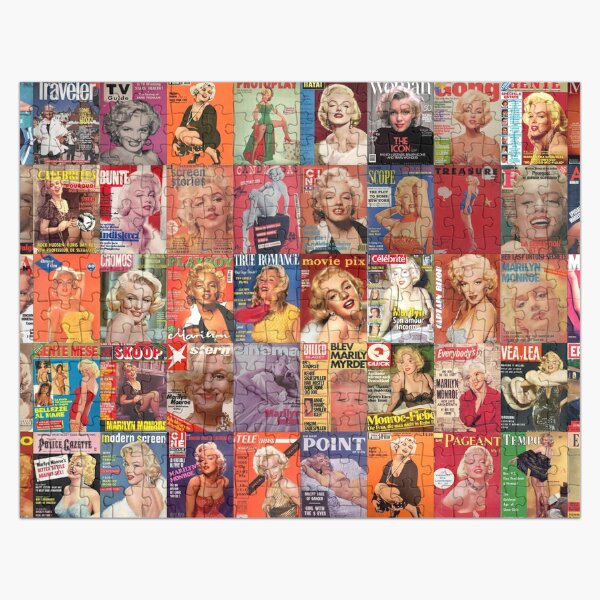 Vista previa del artículo con la obra «Portadas de revistas de Marilyn Monroe», diseñado y vendido por Montage-Madness.