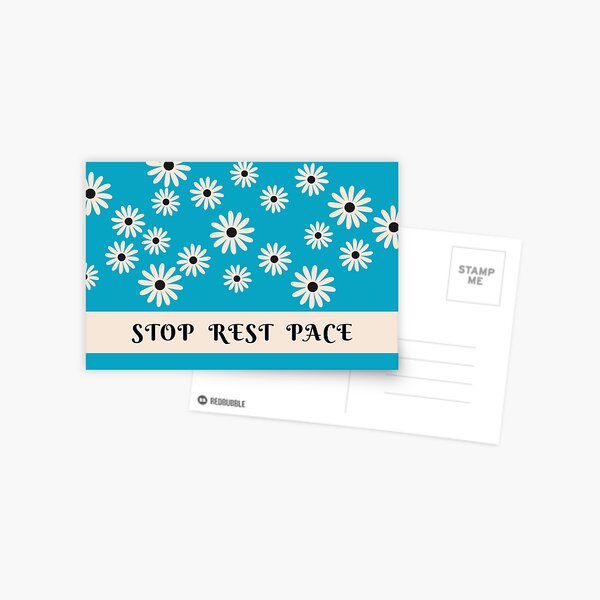 Item preview, Stop Rest Pace Card - Daisy Pattern designed and sold by Gretch21.