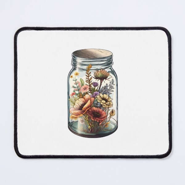 Item preview, Bouquet of Colorful Flowers inside a glass jar designed and sold by TheProPrints.