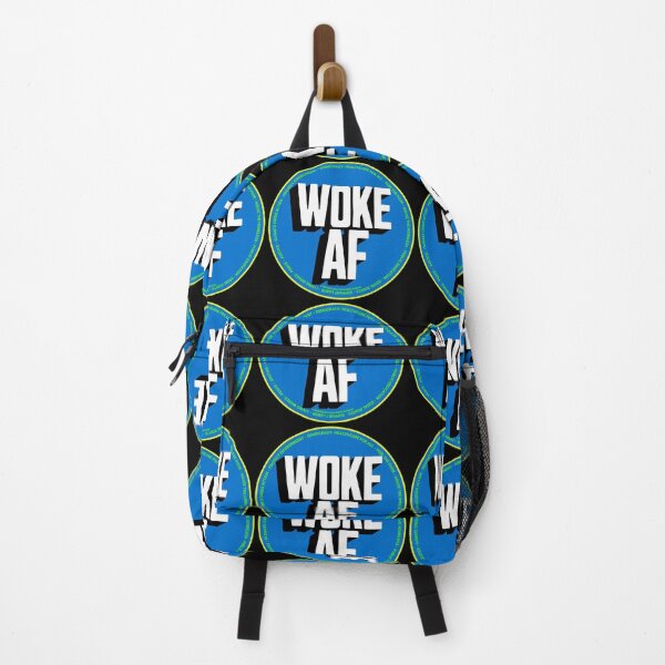 Item preview, PMD00707 Progressive Movement Designs funny WOKE AF design shows you are woke and support progressive policy goals for progressive Democrats and Independents and Bernie Sanders supporters designed and sold by ProgressiveLeft.