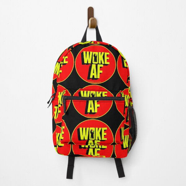 Item preview, PMD00708 Progressive Movement Designs funny WOKE AF design shows you are woke and support progressive policy goals for progressive Democrats and Independents and Bernie Sanders supporters designed and sold by ProgressiveLeft.