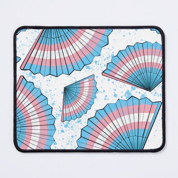 Item preview, Trans Flag Folding Fans Blue designed and sold by Love-Ina.
