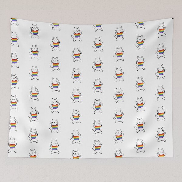 Item preview, Gay Pride Cat designed and sold by DoodlesnNoodlez.