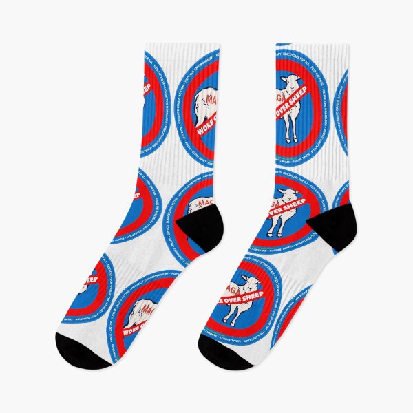 Item preview, PMD00709 Progressive Movement Designs Woke Over Sheep design shows you are woke support progressive policy goals for progressive Democrats Independents and Bernie Sanders supporters designed and sold by ProgressiveLeft.