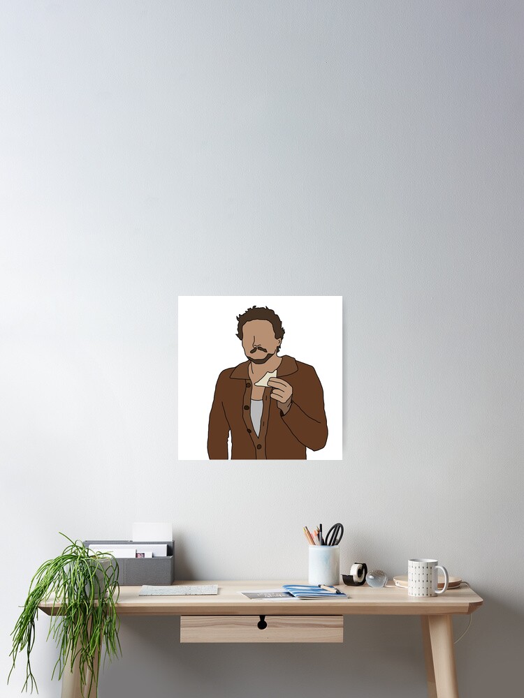 cigarette sandwich meme Pedro Pascal Eating Sandwich Meme Poster