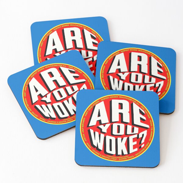 Item preview, PMD00712 Progressive Movement Designs funny Are You Woke design shows you are woke and support progressive policy goals for progressive Democrats and Independents and Bernie Sanders supporters designed and sold by ProgressiveLeft.