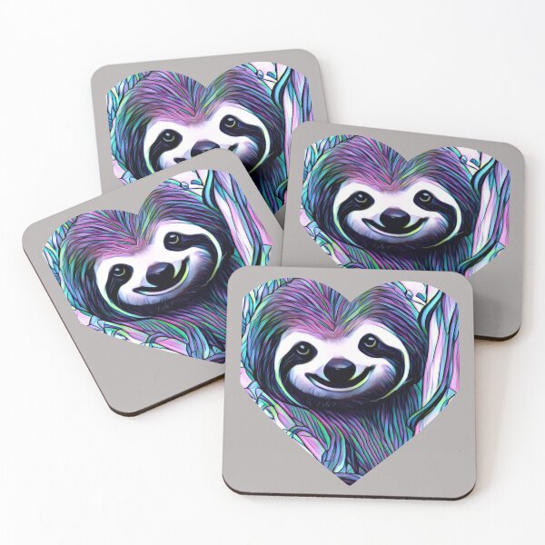 Item preview, Cute smiling purple sloth designed and sold by MamaCsTees.