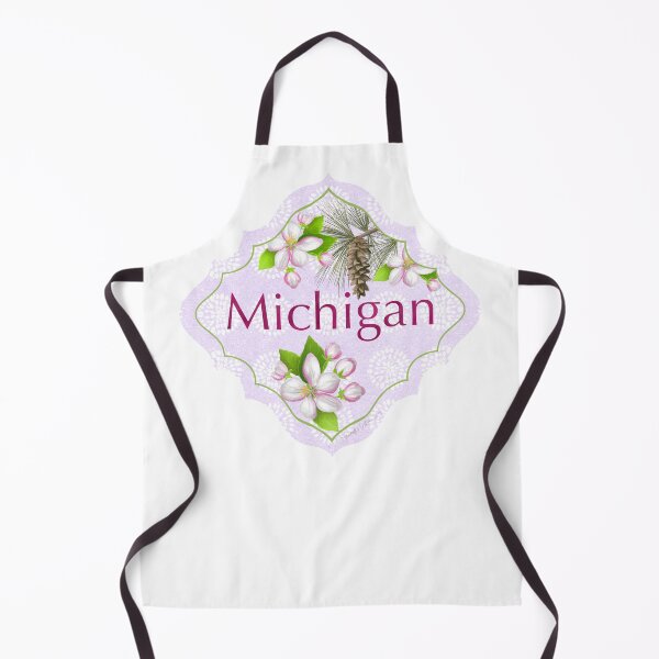 Item preview, Michigan State Pride| Michigan State Flower Apple Blossom Eastern White Pine | US State Collection State Icon Illustration designed and sold by JourneyHomeMade.
