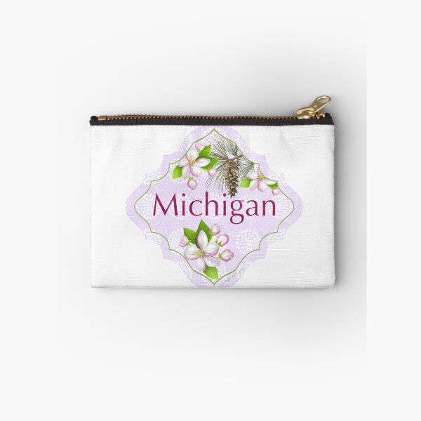 Item preview, Michigan State Pride| Michigan State Flower Apple Blossom Eastern White Pine | US State Collection State Icon Illustration  designed and sold by JourneyHomeMade.