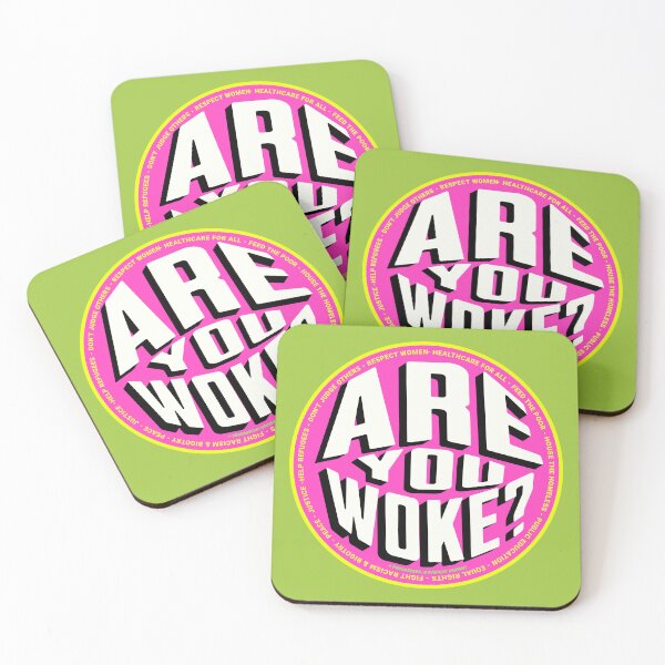 Item preview, PMD00713 Progressive Movement Designs funny Are You Woke design shows you are woke and support progressive policy goals for progressive Democrats and Independents and Bernie Sanders supporters designed and sold by ProgressiveLeft.