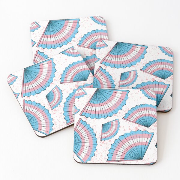 Item preview, Trans Flag Folding Fans Pink designed and sold by Love-Ina.